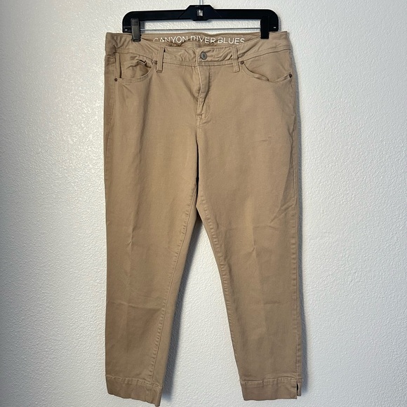Canyon River Blues Pants - Canyon River Blues Pants Women’s 14 Tan Ankle Mid Rise Casual Pants